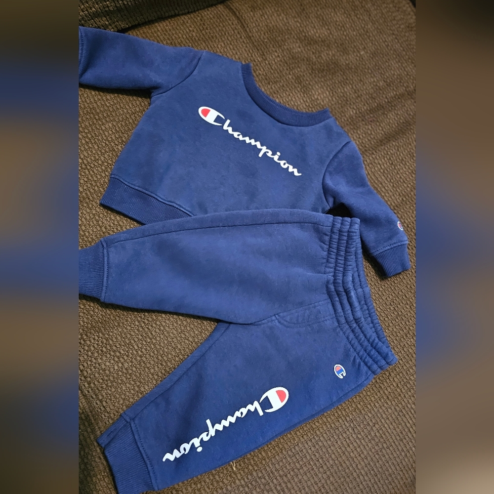 Champion Babys Blue Sweatpants Set